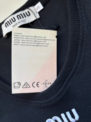 Top Miu Miu tirantes negro S