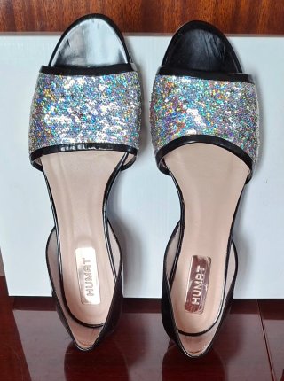 Zapatos Humat Piel40 Lentejuelas 2 en 1 seminuevos