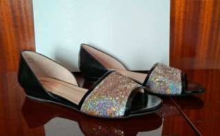 Zapatos Humat Piel40 Lentejuelas 2 en 1 seminuevos