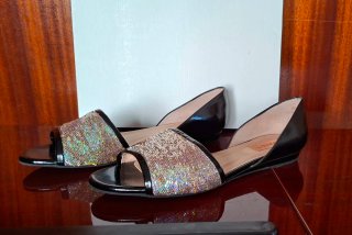 Zapatos Humat Piel40 Lentejuelas 2 en 1 seminuevos