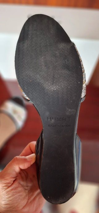 Zapatos Humat Piel40 Lentejuelas 2 en 1 seminuevos