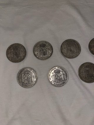 Monedas de plata 5 pesetas antiguas
