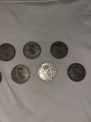 Monedas de plata 5 pesetas antiguas