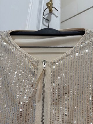 Chaqueta fina lentejuelas doradas