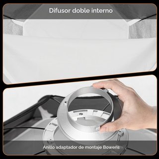 Softbox Octogonal AMBITFUL 120cm Estudio Fotos