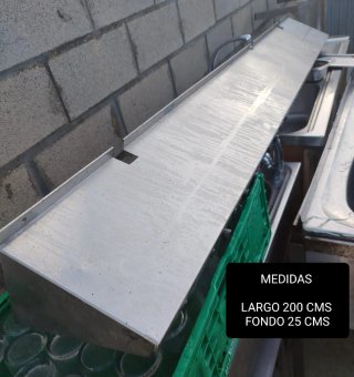 Balda estanteria acero 200x25 cm PRECIO UNIDAD
