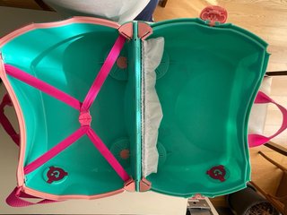 Valigia Trunki per Bambini con Ruote Fiori Rosa/Turchese