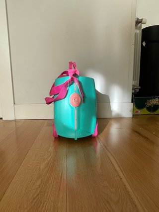 Valigia Trunki per Bambini con Ruote Fiori Rosa/Turchese