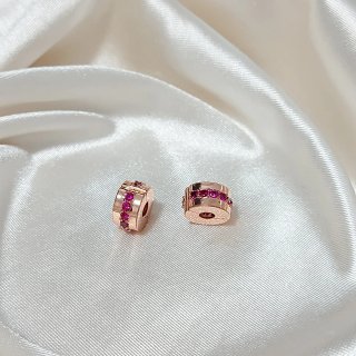 Pendientes Pandora Clips Oro Rosa y Circonitas