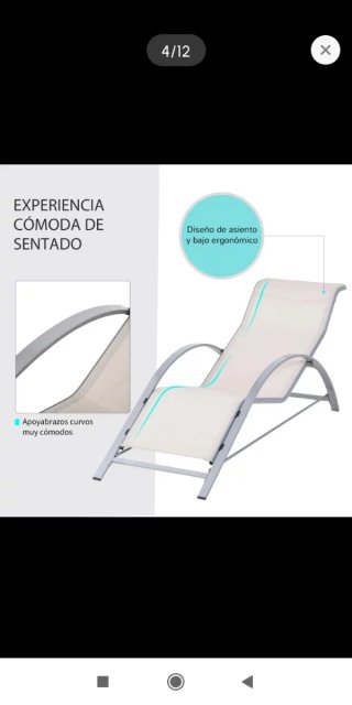 2 tumbonas piscina+ mesa auxiliar beige