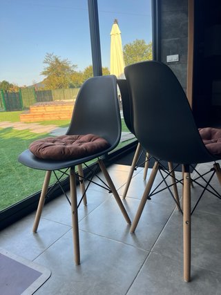 Conjunto de 2 sillas de comedor negras