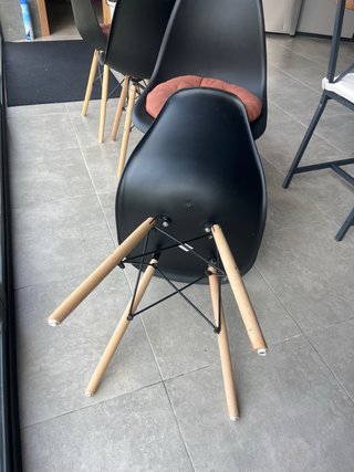 Conjunto de 2 sillas de comedor negras