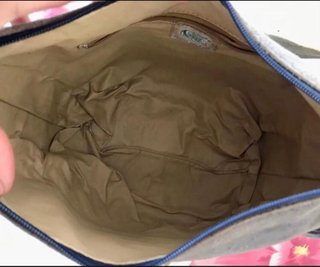 Borsa vintage in denim e cuoio