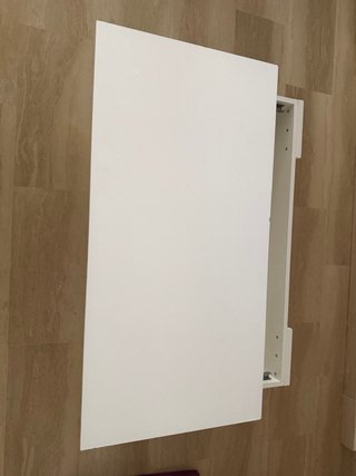 Mesa centro elevable extensible blanca