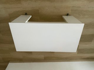 Mesa centro elevable extensible blanca