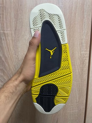 Air jordan 4 retro yellow/white talla 44