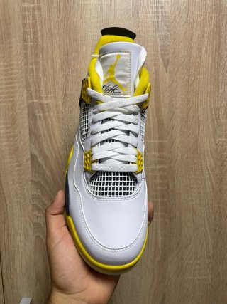 Air jordan 4 retro yellow/white talla 44