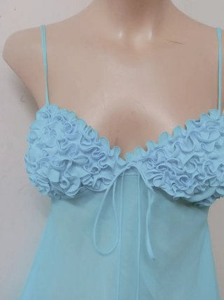 Camisón Lencero Vintage Azul Años 60/70