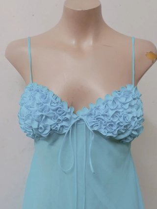 Camisón Lencero Vintage Azul Años 60/70