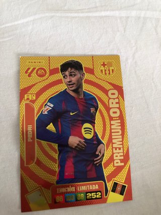 Carta Panini Adrenalyn XL Pedri Premium Oro