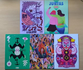 Ilustraciones feministas con imanes