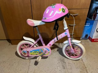 Bicicleta infantil rosa , regalo casco rosa