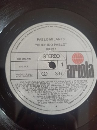 Doble vinilo Pablo Milanés Querido Pablo