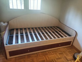 Cama nido 90cm madera y metal