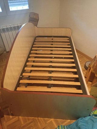 Cama nido 90cm madera y metal