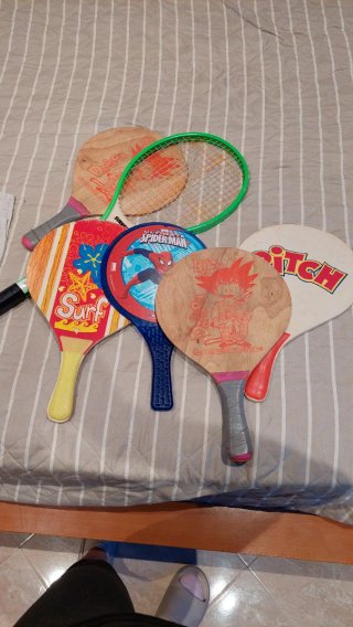 Lote Palas de Playa y Raqueta Tenis