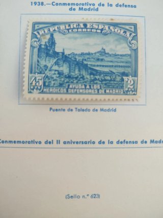 3 Sellos Conmemorativos 1938 España
