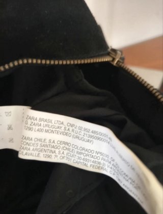 Borsa Zara Camoscio Nero