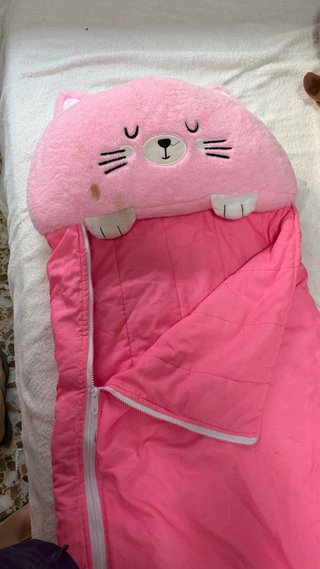 Saco dormir infantil gatito rosa