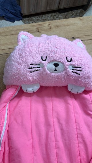 Saco dormir infantil gatito rosa
