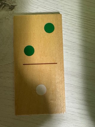 Dominó de madera con animales de granja