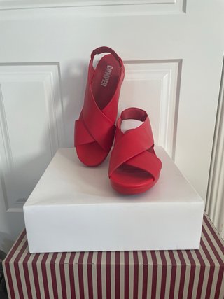 Sandalias Camper Rojas Mujer