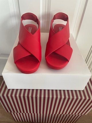 Sandalias Camper Rojas Mujer
