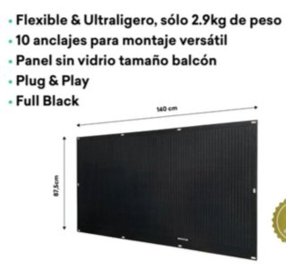 Sistema placa Solar Balcón 400W SUNMAN