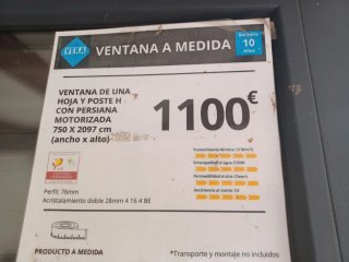 Ventana nueva H con persiana eléctrica