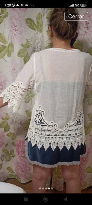 Blusa Ibicenca Encaje Blanco