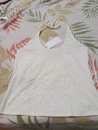 Top Mango Blanco Talla M