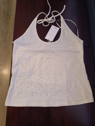Top Mango Blanco Talla M