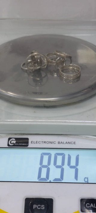 Lote de anillos de plata estilo bohemio