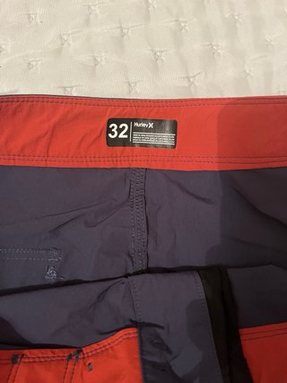 Calções Hurley Phantom Azul e Vermelho Tamanho 32