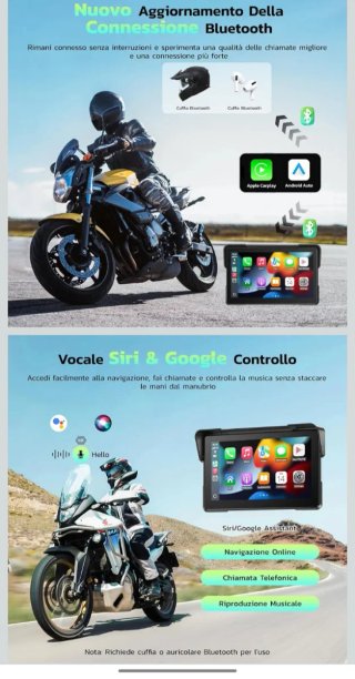 Pantalla Carplay Moto 7 CarPlay Android Auto