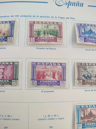 Sellos Conmemorativos Virgen del Pilar 1940
