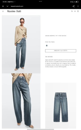 Pantalón Massimo Dutti Azul 36