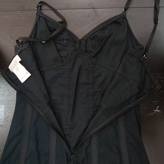 John Richmond Vintage Black Slip Dress Y2K Punk S