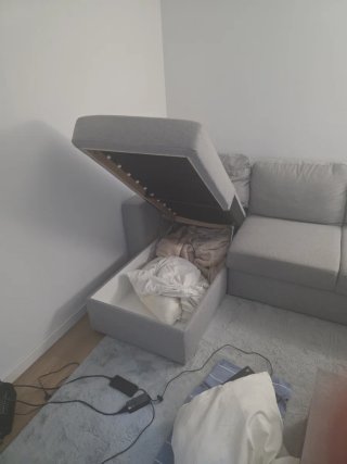Sofá modular Ikea gris tela