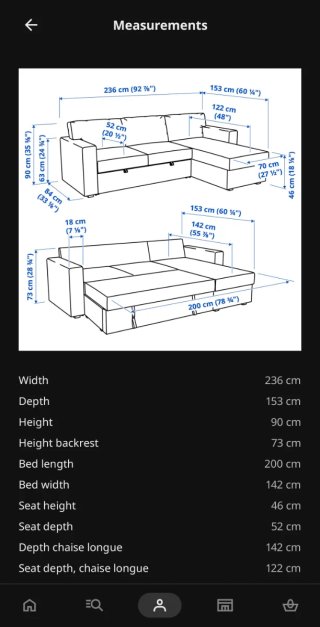 Sofá modular Ikea gris tela